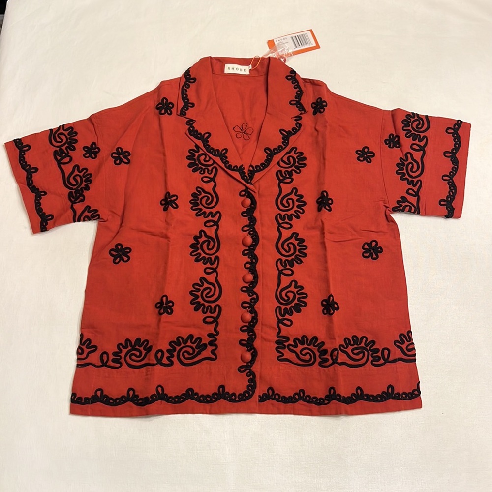 RHODE Rust Red Embroidered Set - Picture 7 of 9